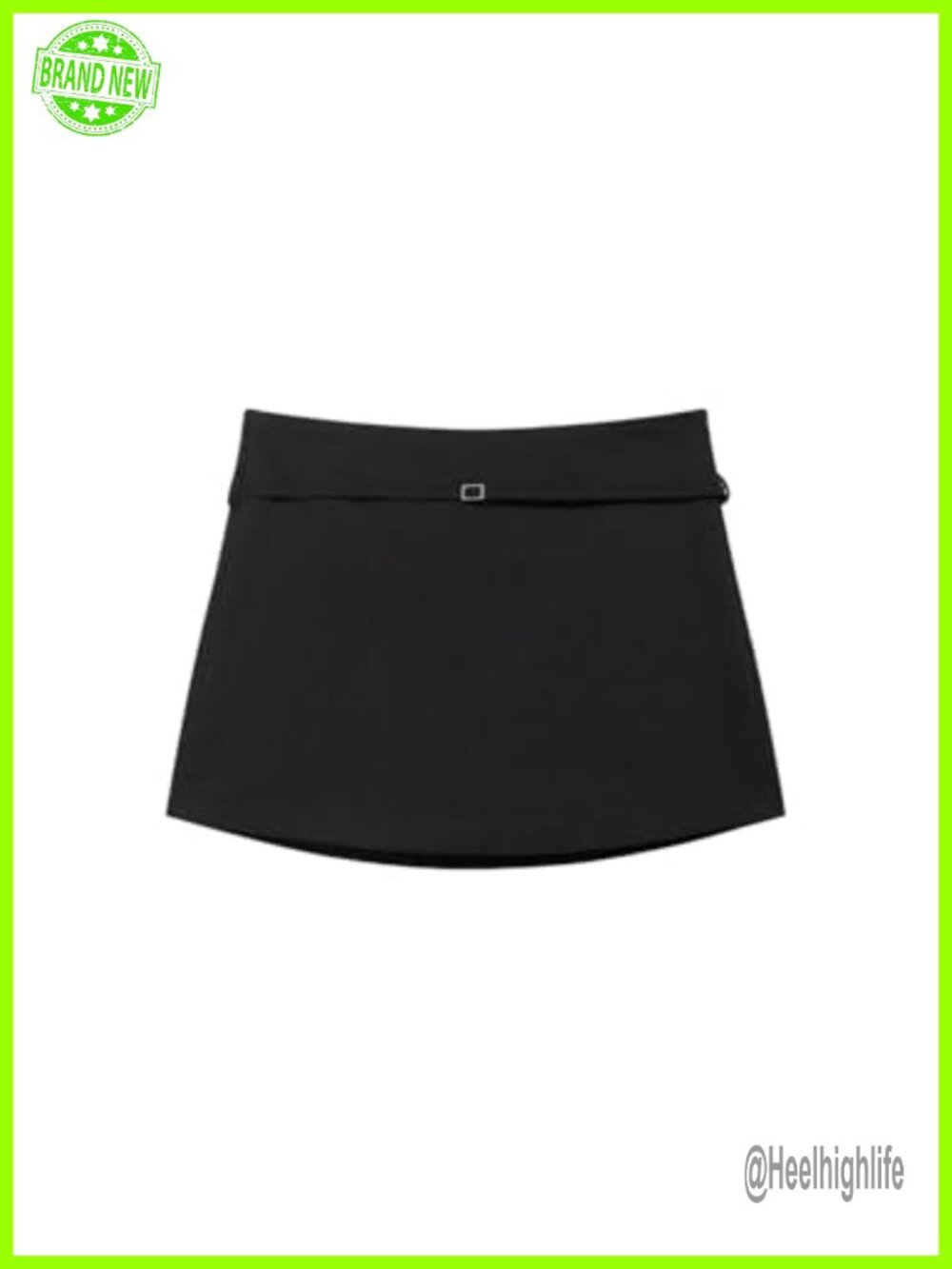 RoseSeek Women's Zip Up Low Rise Mini Skort Belted A-Line Shorts